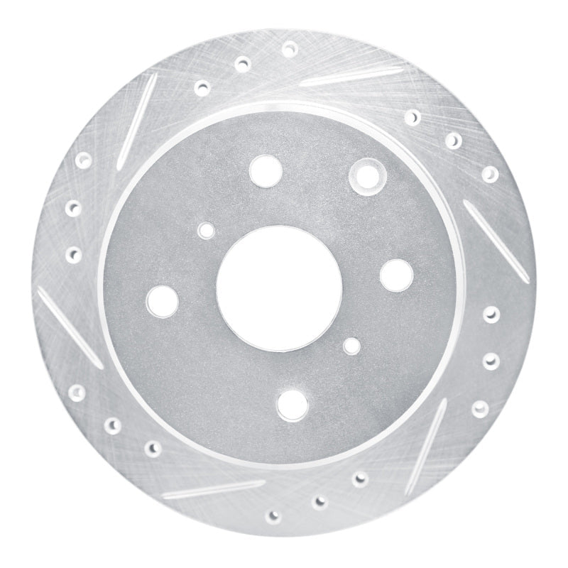 R1 Concepts Rear Left Drilled & Slotted Silver Brake Rotor for Toyota Cressida 1983 - 1984 | rncEDZ - 76019L - JDMuscleSPK987485