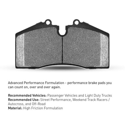 R1 Concepts Rear Performance Sport Brake Pads and Hardware Kit for 2006 - 2007 Subaru Impreza | rnc2115 - 0461 - 11 - JDMuscleSPK935463