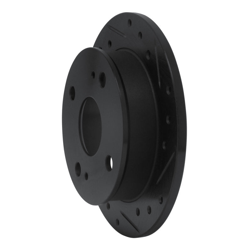 R1 Concepts Rear Right Drilled & Slotted Black Brake Rotor for 1985 - 1987 Toyota Corolla (US/Canada) | rncECB - 76023R - JDMuscleSPK983670