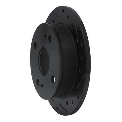 R1 Concepts Rear Right Drilled & Slotted Black Brake Rotor for 1985 - 1987 Toyota Corolla (US/Canada) | rncECB - 76023R - JDMuscleSPK983670