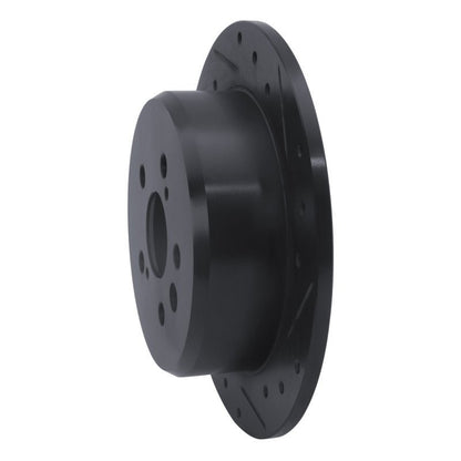 R1 Concepts Rear Right Drilled & Slotted Black Brake Rotor for 1994 - 1995 Toyota Celica | rncECB - 76060R - JDMuscleSPK983700