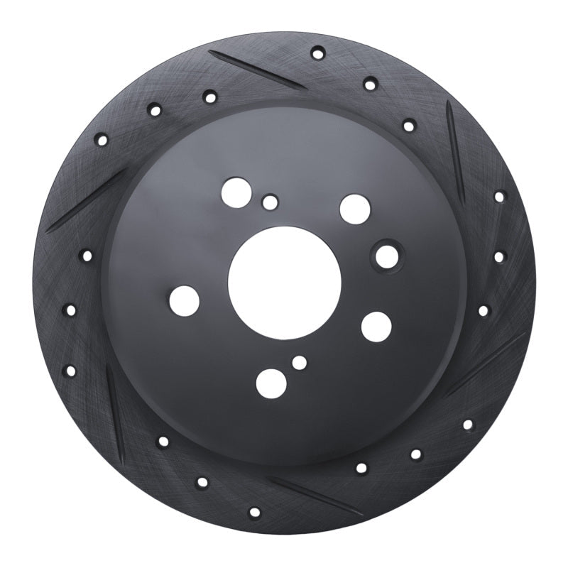 R1 Concepts Rear Right Drilled & Slotted Black Brake Rotor for 1994 - 1995 Toyota Celica | rncECB - 76060R - JDMuscleSPK983700