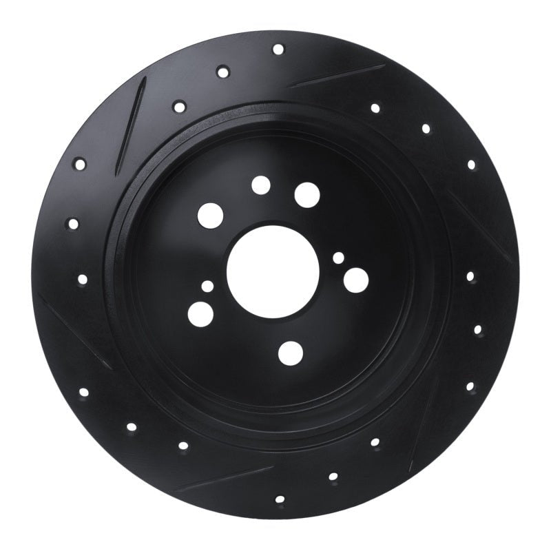 R1 Concepts Rear Right Drilled & Slotted Black Brake Rotor for 1994 - 1995 Toyota Celica | rncECB - 76060R - JDMuscleSPK983700