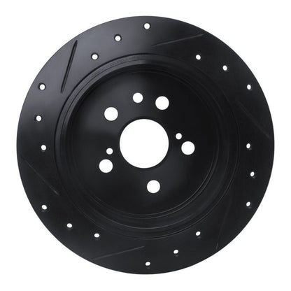 R1 Concepts Rear Right Drilled & Slotted Black Brake Rotor for 1994 - 1995 Toyota Celica | rncECB - 76060R - JDMuscleSPK983700