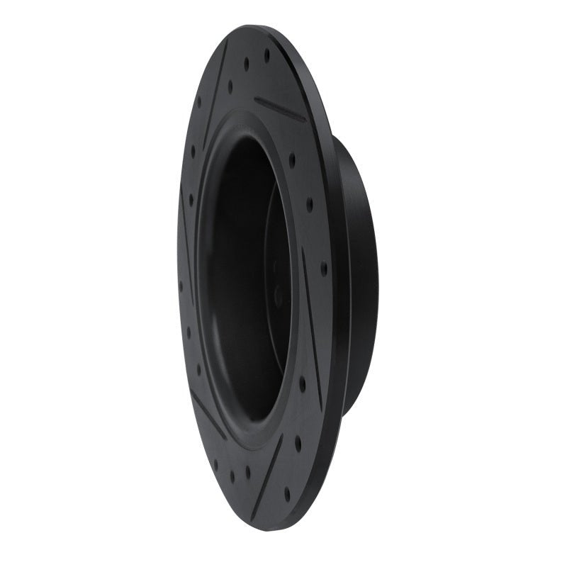R1 Concepts Rear Right Drilled & Slotted Black Brake Rotor for 2016 - 2025 Honda HR - V | rncECB - 59071R - JDMuscleSPK938043