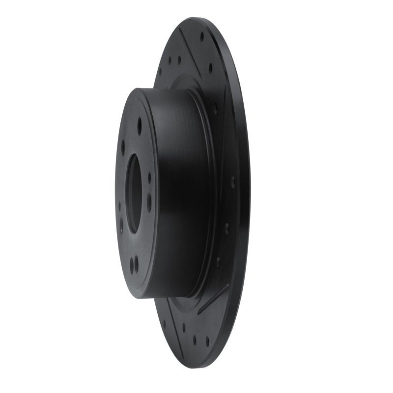 R1 Concepts Rear Right Drilled & Slotted Black Brake Rotor for 2016 - 2025 Honda HR - V | rncECB - 59071R - JDMuscleSPK938043