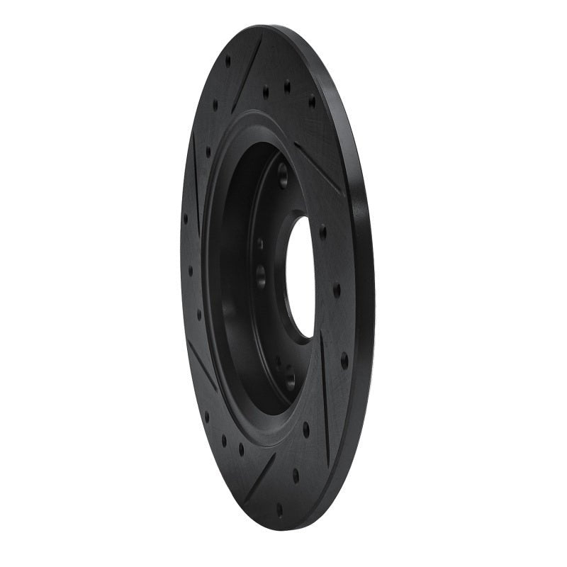 R1 Concepts Rear Right Drilled & Slotted Black Brake Rotor for Honda CR - Z 2011 - 2015 | rncECB - 59035R - JDMuscleSPK975924