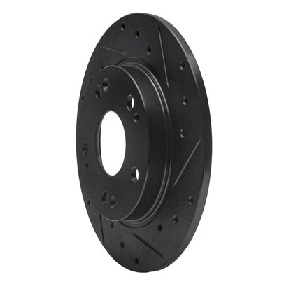 R1 Concepts Rear Right Drilled & Slotted Black Brake Rotor for Honda CR - Z 2011 - 2015 | rncECB - 59035R - JDMuscleSPK975924