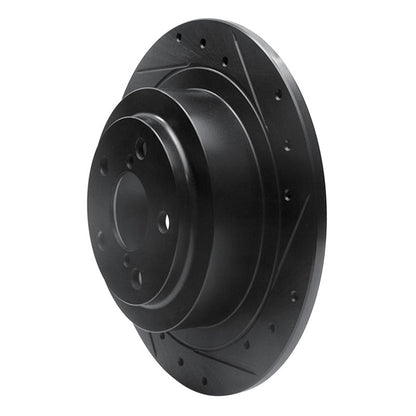 R1 Concepts Rear Right Drilled & Slotted Black Brake Rotor for Subaru Baja 2000 - 2006 | rncECB - 13032R - JDMuscleSPK973651