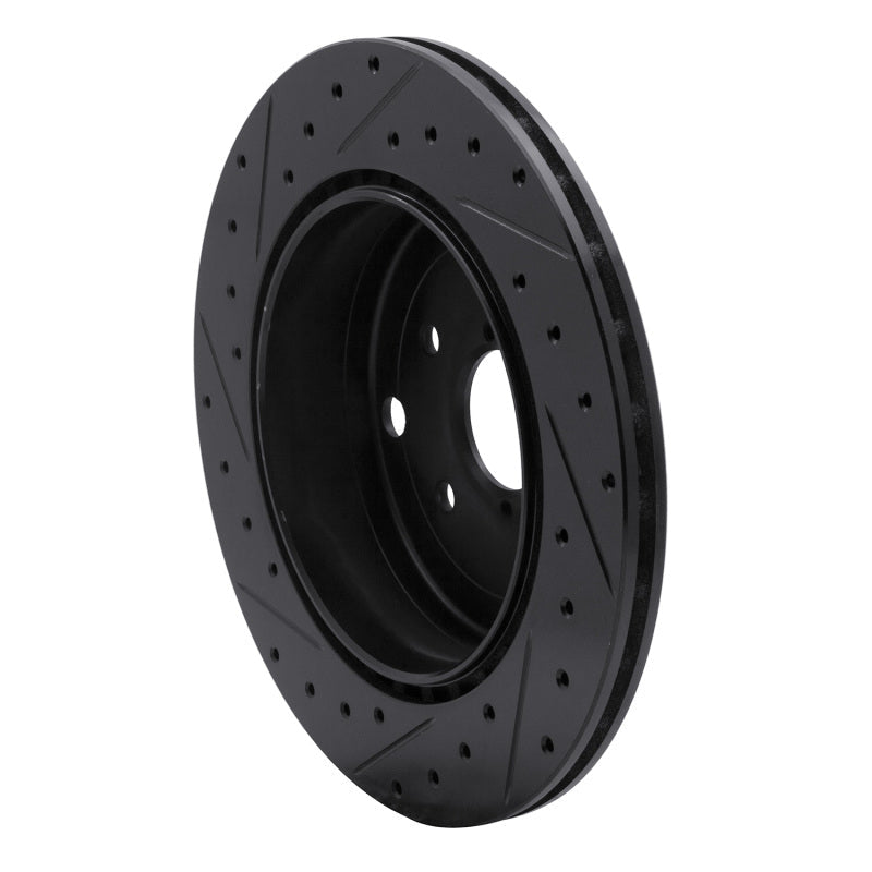 R1 Concepts Rear Right Drilled & Slotted Black Brake Rotor for Subaru Impreza 2008 - 2020 | rncECB - 13022R - JDMuscleSPK973631
