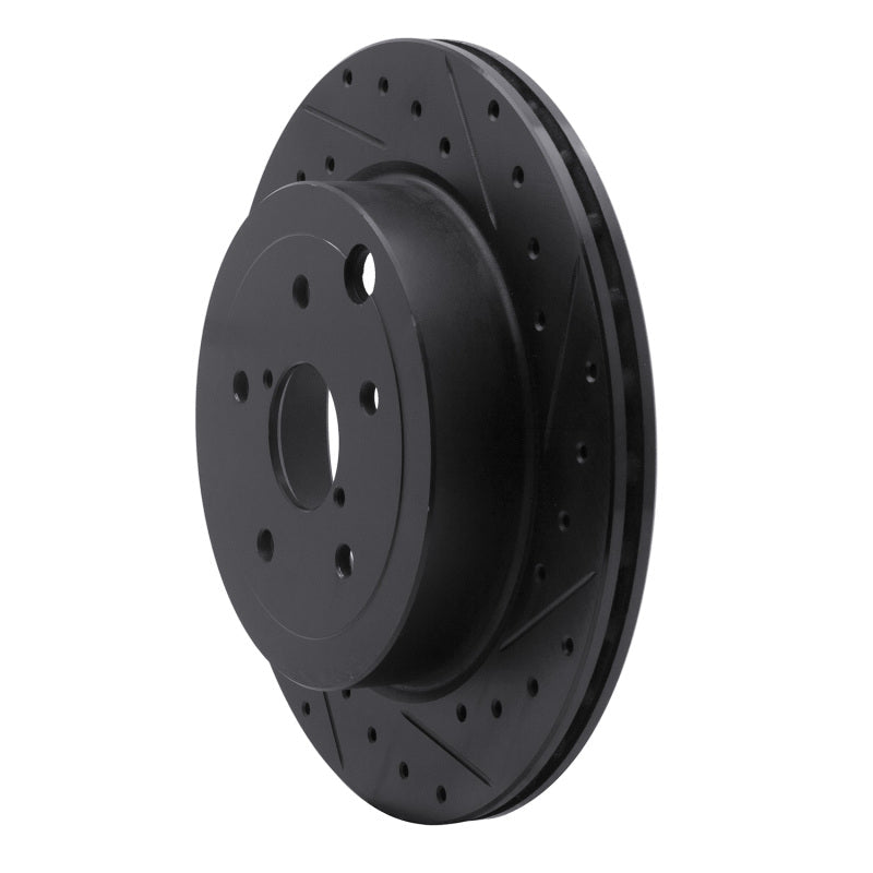 R1 Concepts Rear Right Drilled & Slotted Black Brake Rotor for Subaru Impreza 2008 - 2020 | rncECB - 13022R - JDMuscleSPK973631
