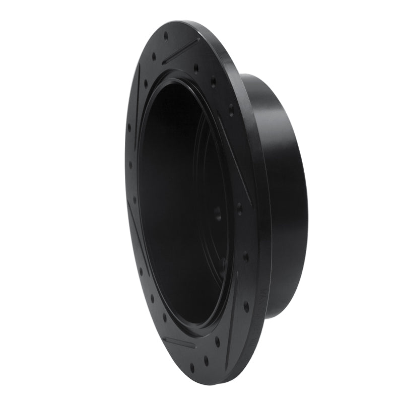 R1 Concepts Rear Right Drilled & Slotted Black Brake Rotor for Subaru WRX (2015 - 2021) | rncECB - 13024R - JDMuscleSPK973635