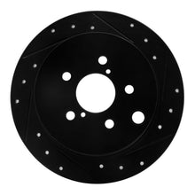 R1 Concepts Rear Right Drilled & Slotted Black Brake Rotor for Subaru XV Crosstrek 2012 - 2023 | rncECB - 13025R - JDMuscleSPK973637