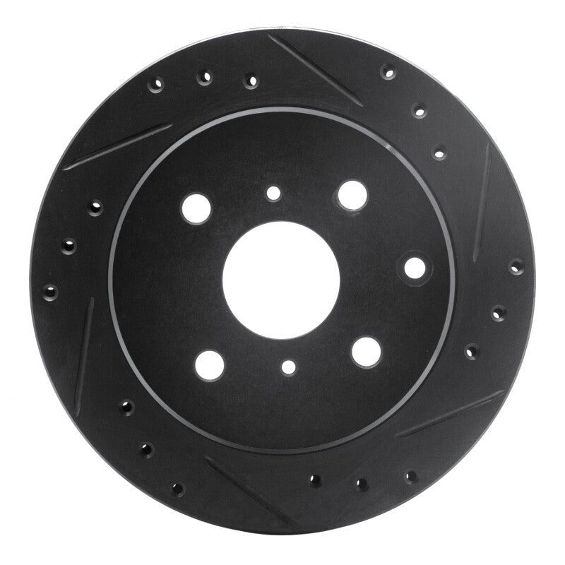 R1 Concepts Rear Right Drilled & Slotted Black Brake Rotor for Toyota Cressida 1984 - 1988 | rncECB - 76025R - JDMuscleSPK983674