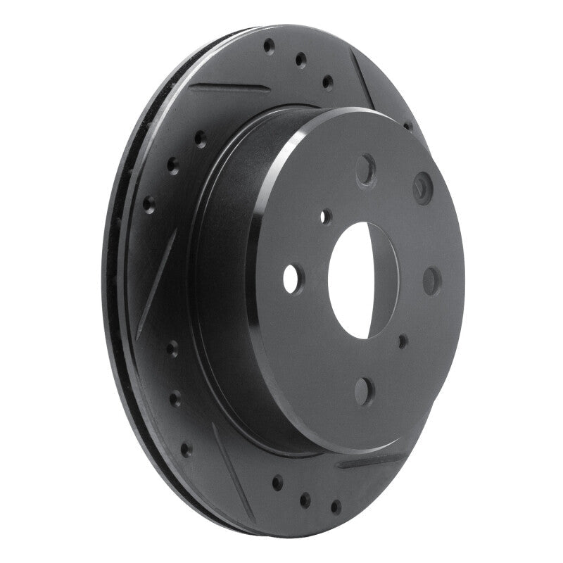 R1 Concepts Rear Right Drilled & Slotted Black Brake Rotor for Toyota Cressida 1984 - 1988 | rncECB - 76025R - JDMuscleSPK983674