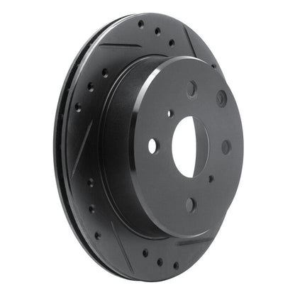 R1 Concepts Rear Right Drilled & Slotted Black Brake Rotor for Toyota Cressida 1984 - 1988 | rncECB - 76025R - JDMuscleSPK983674