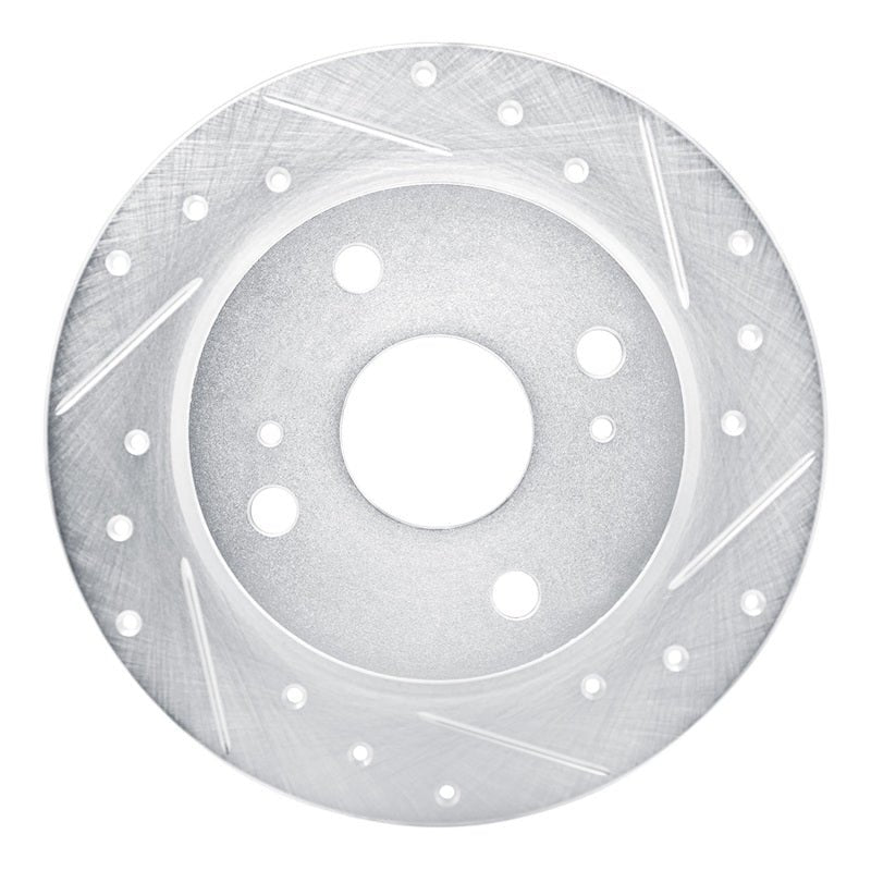 R1 Concepts Rear Right Drilled & Slotted Silver Brake Rotor for 1979 - 1981 Toyota Celica | rncEDZ - 76012R - JDMuscleSPK987472
