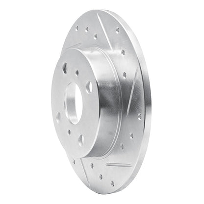 R1 Concepts Rear Right Drilled & Slotted Silver Brake Rotor for 1985 - 1986 Toyota MR2 | rncEDZ - 76031R - JDMuscleSPK987506