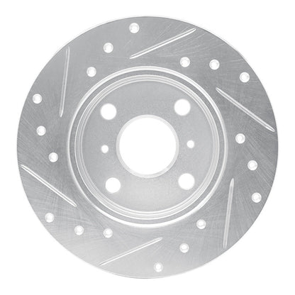 R1 Concepts Rear Right Drilled & Slotted Silver Brake Rotor for 1985 - 1986 Toyota MR2 | rncEDZ - 76031R - JDMuscleSPK987506