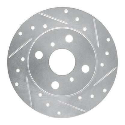 R1 Concepts Rear Right Drilled & Slotted Silver Brake Rotor for 1985 - 1986 Toyota MR2 | rncEDZ - 76031R - JDMuscleSPK987506