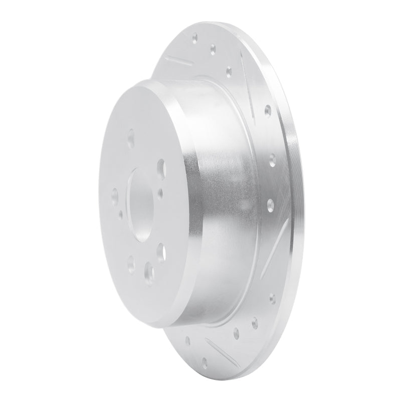 R1 Concepts Rear Right Drilled & Slotted Silver Brake Rotor for 1988 - 1991 Toyota Camry | rncEDZ - 76038R - JDMuscleSPK987518