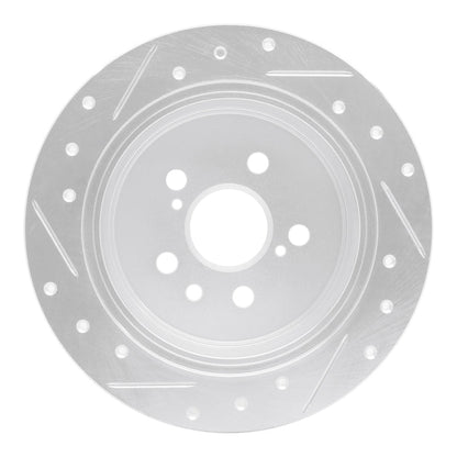 R1 Concepts Rear Right Drilled & Slotted Silver Brake Rotor for 1988 - 1991 Toyota Camry | rncEDZ - 76038R - JDMuscleSPK987518