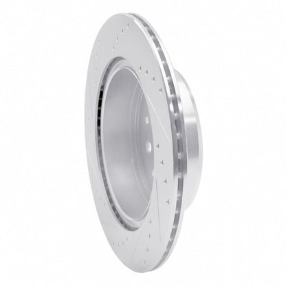 R1 Concepts Rear Right Drilled & Slotted Silver Brake Rotor for 1993 - 1998 Toyota Supra | rncEDZ - 76064R - JDMuscleSPK987552