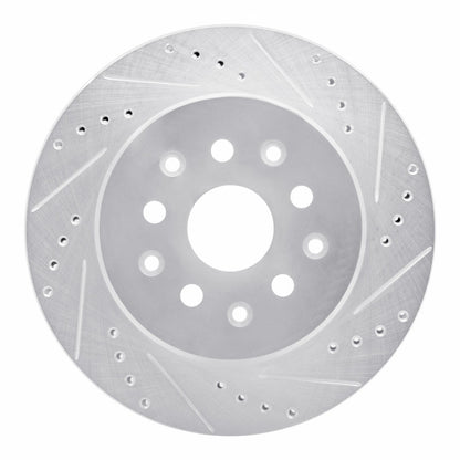 R1 Concepts Rear Right Drilled & Slotted Silver Brake Rotor for 1993 - 1998 Toyota Supra | rncEDZ - 76064R - JDMuscleSPK987552