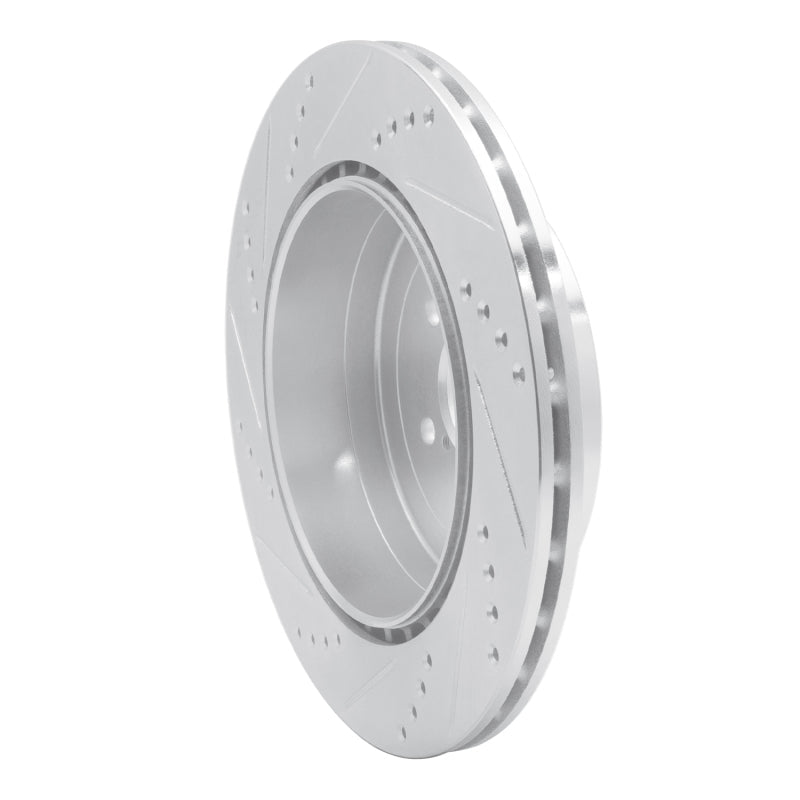 R1 Concepts Rear Right Drilled & Slotted Silver Brake Rotor for 2003 - 2004 Subaru Impreza | rncEDZ - 13015R - JDMuscleSPK984452