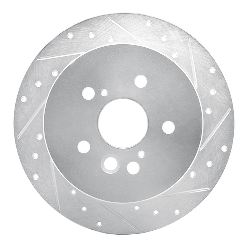 R1 Concepts Rear Right Drilled & Slotted Silver Brake Rotor for 2004 - 2005 Toyota RAV4 | rncEDZ - 76132R - JDMuscleSPK987644