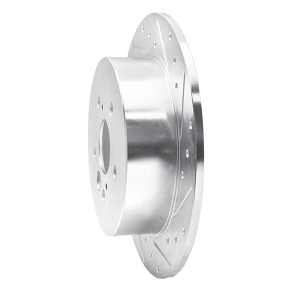R1 Concepts Rear Right Drilled & Slotted Silver Brake Rotor for 2004 - 2005 Toyota RAV4 | rncEDZ - 76132R - JDMuscleSPK987644