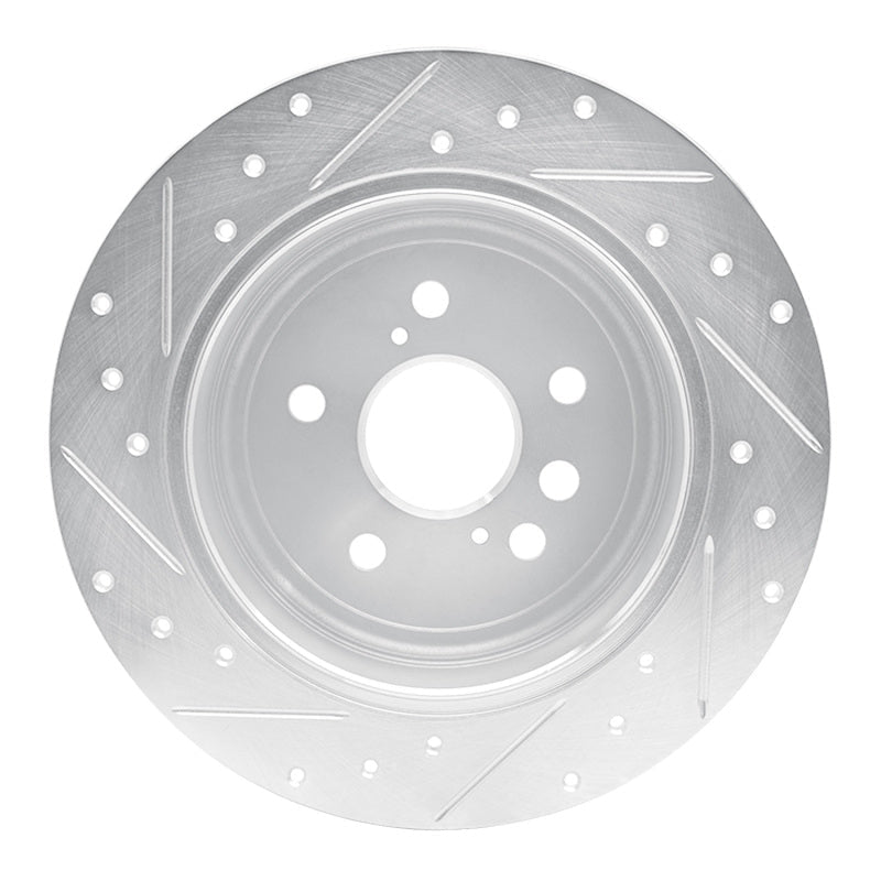 R1 Concepts Rear Right Drilled & Slotted Silver Brake Rotor for 2004 - 2005 Toyota RAV4 | rncEDZ - 76132R - JDMuscleSPK987644