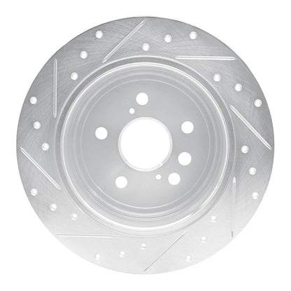 R1 Concepts Rear Right Drilled & Slotted Silver Brake Rotor for 2004 - 2005 Toyota RAV4 | rncEDZ - 76132R - JDMuscleSPK987644