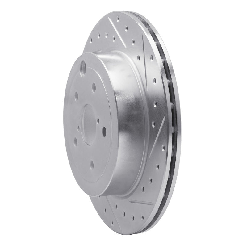 R1 Concepts Rear Right Drilled & Slotted Silver Brake Rotor for 2008 - 2020 Subaru WRX STI | rncEDZ - 13022R - JDMuscleSPK976843