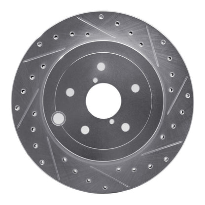 R1 Concepts Rear Right Drilled & Slotted Silver Brake Rotor for 2008 - 2020 Subaru WRX STI | rncEDZ - 13022R - JDMuscleSPK976843