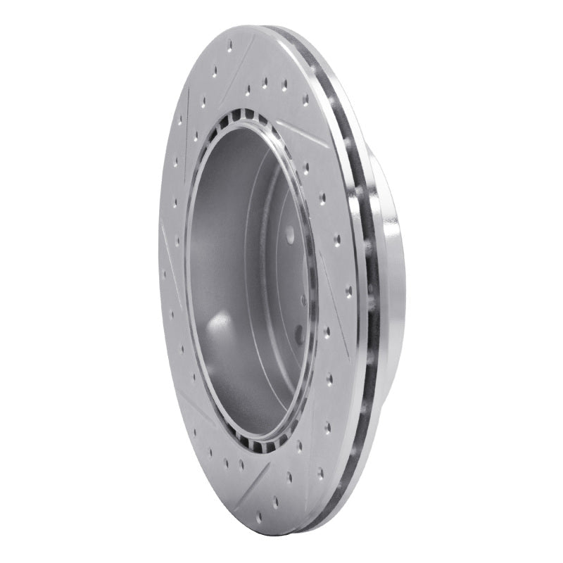 R1 Concepts Rear Right Drilled & Slotted Silver Brake Rotor for 2008 - 2020 Subaru WRX STI | rncEDZ - 13022R - JDMuscleSPK976843