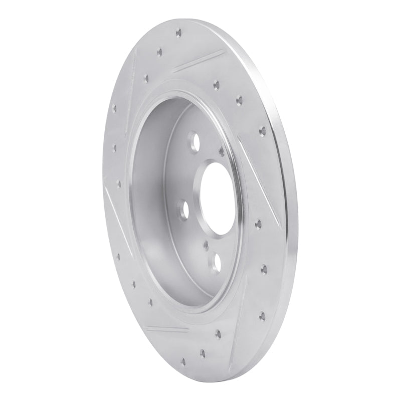 R1 Concepts Rear Right Drilled & Slotted Silver Brake Rotor for 2009 - 2015 Toyota Corolla (Mexico) | Part RNCEDZ - 92043R | rncEDZ - 92043R - JDMuscleSPK987931