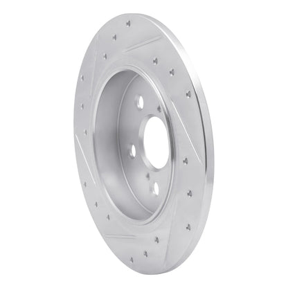 R1 Concepts Rear Right Drilled & Slotted Silver Brake Rotor for 2009 - 2015 Toyota Corolla (Mexico) | Part RNCEDZ - 92043R | rncEDZ - 92043R - JDMuscleSPK987931
