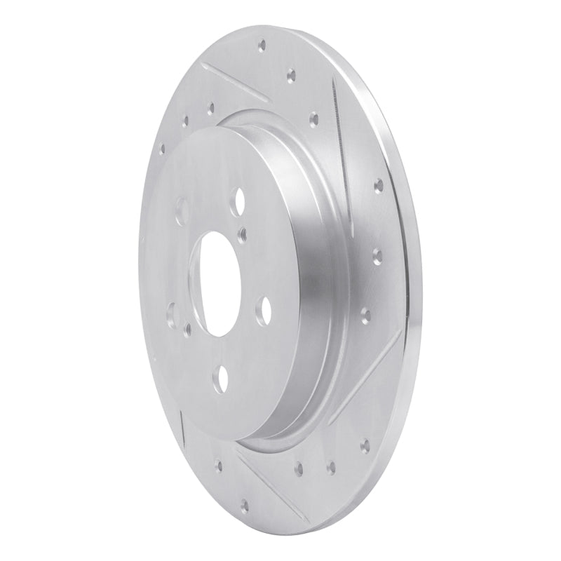 R1 Concepts Rear Right Drilled & Slotted Silver Brake Rotor for 2009 - 2015 Toyota Corolla (Mexico) | Part RNCEDZ - 92043R | rncEDZ - 92043R - JDMuscleSPK987931