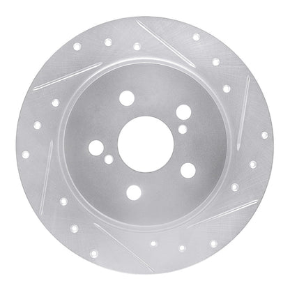 R1 Concepts Rear Right Drilled & Slotted Silver Brake Rotor for 2009 - 2015 Toyota Corolla (Mexico) | Part RNCEDZ - 92043R | rncEDZ - 92043R - JDMuscleSPK987931
