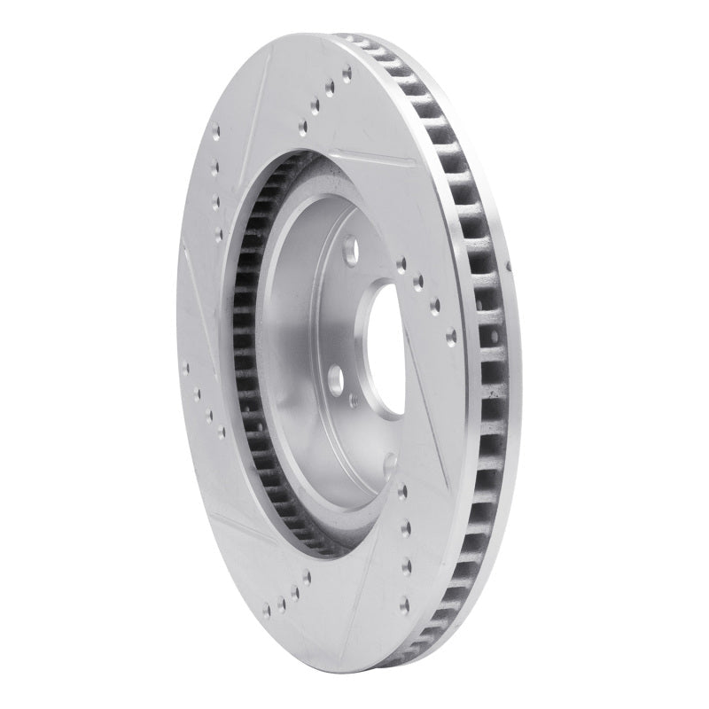 R1 Concepts Rear Right Drilled & Slotted Silver Brake Rotor for 2014 - 2018 Subaru Forester | rncEDZ - 13027R - JDMuscleSPK976845