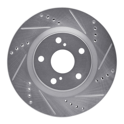 R1 Concepts Rear Right Drilled & Slotted Silver Brake Rotor for 2014 - 2018 Subaru Forester | rncEDZ - 13027R - JDMuscleSPK976845
