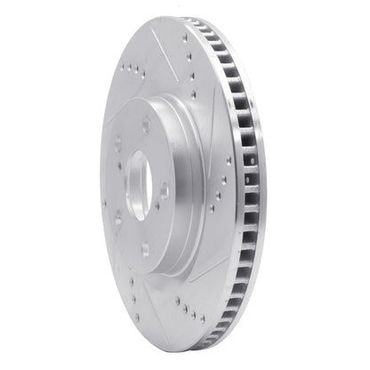 R1 Concepts Rear Right Drilled & Slotted Silver Brake Rotor for 2014 - 2018 Subaru Forester | rncEDZ - 13027R - JDMuscleSPK976845