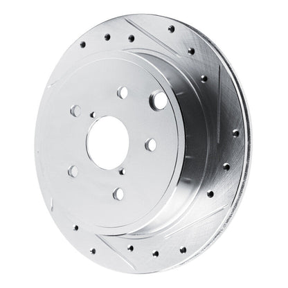 R1 Concepts Rear Right Drilled & Slotted Silver Brake Rotor for 2022 - 2025 Subaru WRX | rncEDZ - 13050R - JDMuscleSPK984495