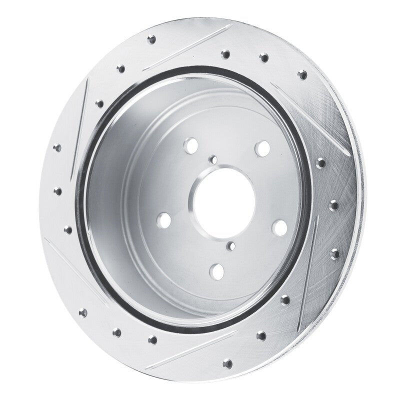 R1 Concepts Rear Right Drilled & Slotted Silver Brake Rotor for 2022 - 2025 Subaru WRX | rncEDZ - 13050R - JDMuscleSPK984495