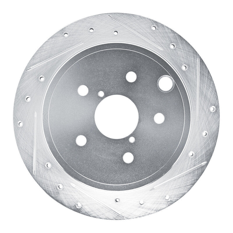 R1 Concepts Rear Right Drilled & Slotted Silver Brake Rotor for 2022 - 2025 Subaru WRX | rncEDZ - 13050R - JDMuscleSPK984495