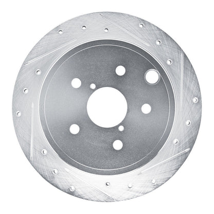 R1 Concepts Rear Right Drilled & Slotted Silver Brake Rotor for 2022 - 2025 Subaru WRX | rncEDZ - 13050R - JDMuscleSPK984495