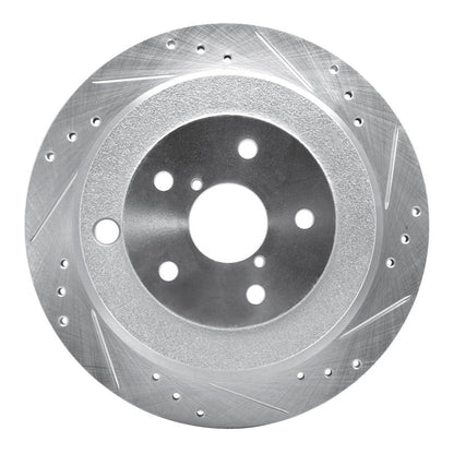 R1 Concepts Rear Right Drilled & Slotted Silver Brake Rotor for Subaru B9 Tribeca (2006 - 2014) | rncEDZ - 13036R - JDMuscleSPK984471