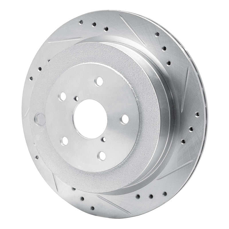 R1 Concepts Rear Right Drilled & Slotted Silver Brake Rotor for Subaru B9 Tribeca (2006 - 2014) | rncEDZ - 13036R - JDMuscleSPK984471