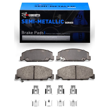 R1 Concepts Semi - Metallic Brake Pads and Hardware Kit for 1984 - 2000 Honda Accord Hatchback – Front | rnc2311 - 0273 - 01 - JDMuscleSPK936139